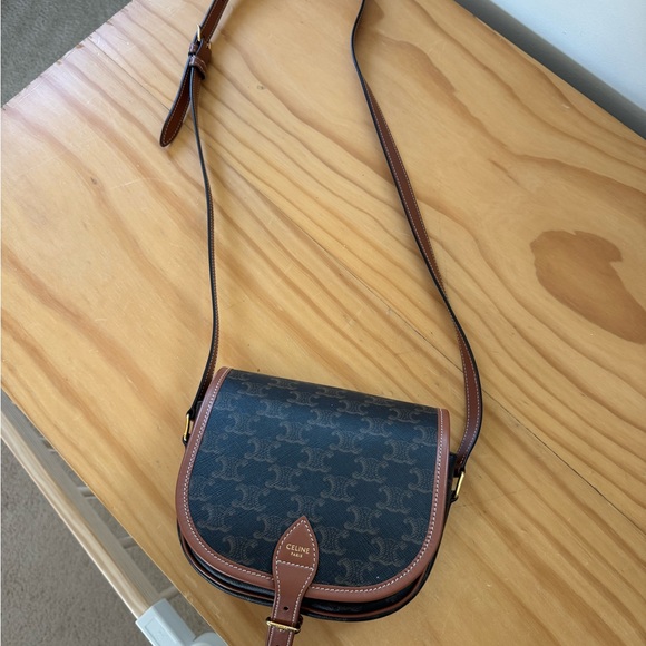 Celine Medium Folco bag in Tromphe convas & calfskin - excellent condition - Picture 2 of 4